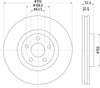 Mintex Brake Discs Front Vented Set Of 2 MDC2820C 316mm thumbnail