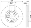 Mintex Brake Discs Front Vented Set Of 2 MDC2823C 305mm thumbnail