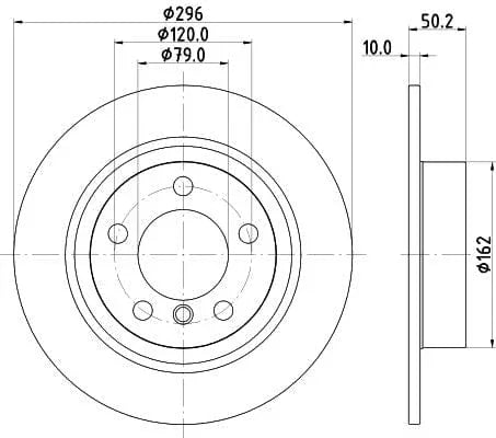 Mintex Brake Discs Rear Solid Set Of 2 MDC2824C 296mm - image 3