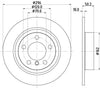Mintex Brake Discs Rear Solid Set Of 2 MDC2824C 296mm thumbnail