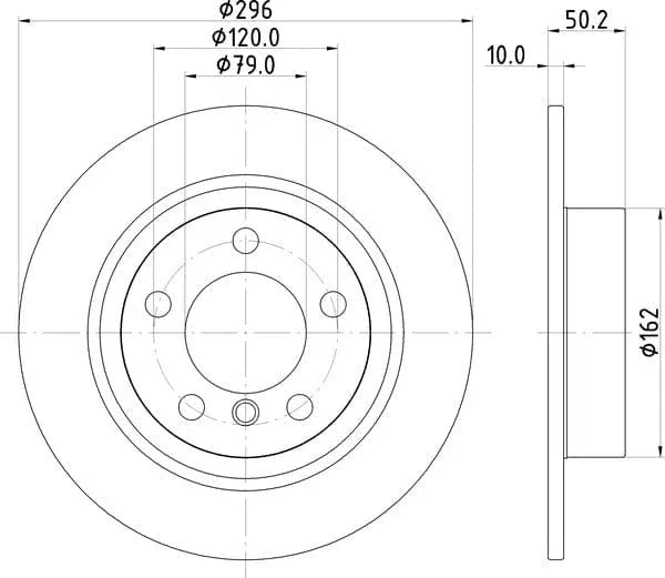 Mintex Brake Discs Rear Solid Set Of 2 MDC2824C 296mm - image 4