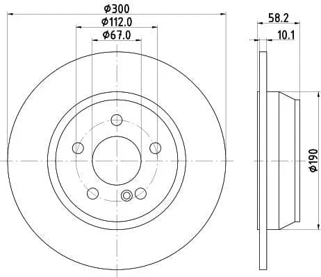 Mintex Brake Discs Rear Solid Set Of 2 MDC2829C 300mm - image 3