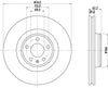 Mintex Brake Discs Front Vented Set Of 2 MDC2830C 345mm thumbnail