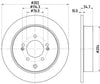 Mintex Brake Discs Rear Solid Set Of 2 MDC2836C 302mm thumbnail