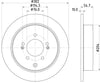 Mintex Brake Discs Rear Solid Set Of 2 MDC2836C 302mm thumbnail