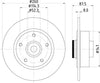 Mintex Brake Discs Rear Solid Set Of 2 MDC2839C 260mm thumbnail