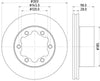 Mintex Brake Discs Rear Vented Set Of 2 MDC2840C 303mm thumbnail