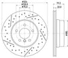 Mintex Brake Discs Rear Slotted Vented Set Of 2 MDC2842C 324mm thumbnail