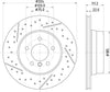 Mintex Brake Discs Rear Slotted Vented Set Of 2 MDC2842C 324mm thumbnail