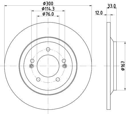 Mintex Brake Discs Rear Solid Set Of 2 MDC2844C 300mm - image 3