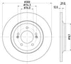 Mintex Brake Discs Rear Solid Set Of 2 MDC2844C 300mm thumbnail