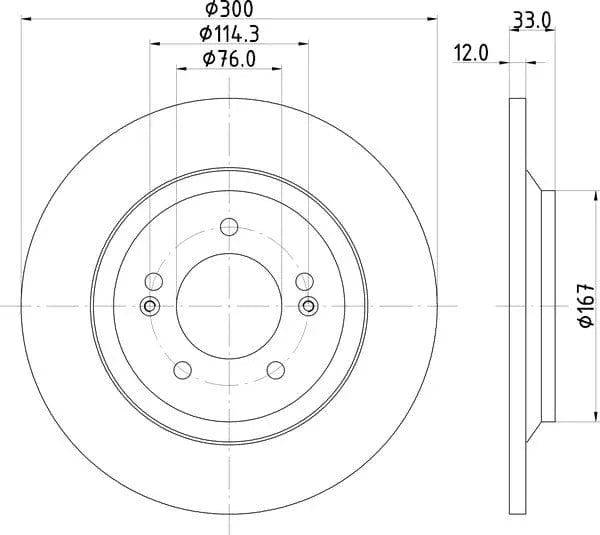 Mintex Brake Discs Rear Solid Set Of 2 MDC2844C 300mm - image 4