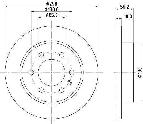 Mintex Brake Discs Rear Solid Set Of 2 MDC2850C 298mm - image 3
