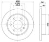 Mintex Brake Discs Rear Solid Set Of 2 MDC2850C 298mm thumbnail