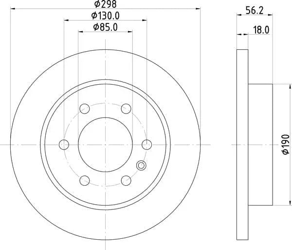 Mintex Brake Discs Rear Solid Set Of 2 MDC2850C 298mm - image 4