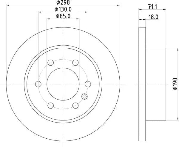 Mintex Brake Discs Rear Solid Set Of 2 MDC2851C 298mm - image 4