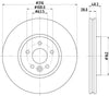 Mintex Brake Discs Front Vented Set Of 2 MDC2853C 316mm thumbnail