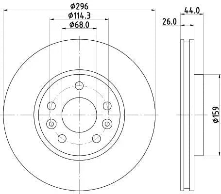 Mintex Brake Discs Front Vented Set Of 2 MDC2854C 296mm - image 3