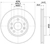 Mintex Brake Discs Front Vented Set Of 2 MDC2854C 296mm thumbnail