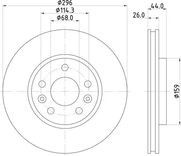 Mintex Brake Discs Front Vented Set Of 2 MDC2854C 296mm - image 4