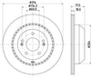 Mintex Brake Discs Rear Vented Set Of 2 MDC2855C 314mm thumbnail