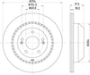 Mintex Brake Discs Rear Vented Set Of 2 MDC2855C 314mm thumbnail