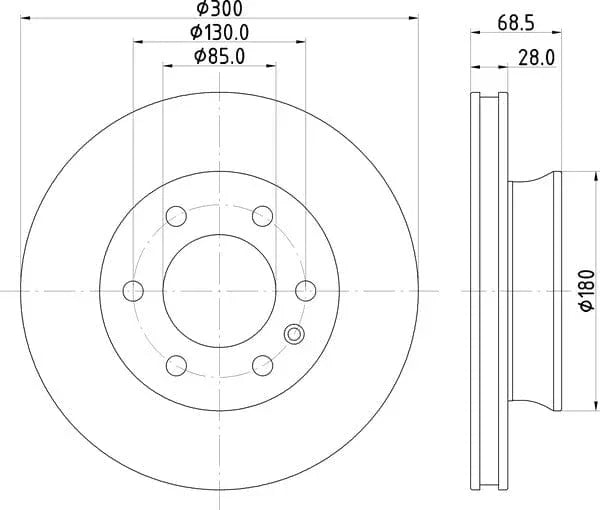Mintex Brake Discs Front Vented Set Of 2 MDC2856C 300mm - image 4