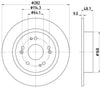 Mintex Brake Discs Rear Solid Set Of 2 MDC2860C 282mm thumbnail