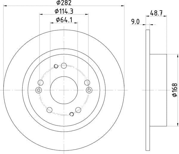 Mintex Brake Discs Rear Solid Set Of 2 MDC2860C 282mm - image 4