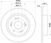 Mintex Brake Discs Rear Solid Set Of 2 MDC2860C 282mm thumbnail