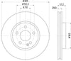 Mintex Brake Discs Front Vented Set Of 2 MDC2861C 305mm thumbnail