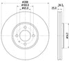 Mintex Brake Discs Front Vented Set Of 2 MDC2863C 288mm thumbnail