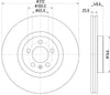 Mintex Brake Discs Front Vented Set Of 2 MDC2865C 312mm thumbnail