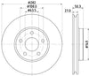 Mintex Brake Discs Front Vented Set Of 2 MDC2866C 282mm thumbnail