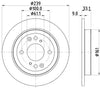 Mintex Brake Discs Rear Solid Set Of 2 MDC2870CMX 239mm thumbnail