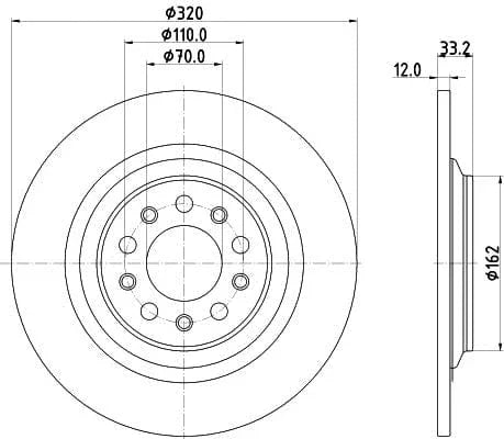 Mintex Brake Discs Rear Solid Set Of 2 MDC2874C 320mm - image 3