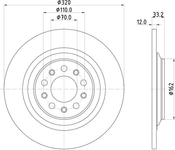 Mintex Brake Discs Rear Solid Set Of 2 MDC2874C 320mm - image 4
