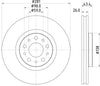 Mintex Brake Discs Front Vented Set Of 2 MDC2877C 281mm thumbnail