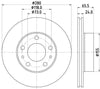 Mintex Brake Discs Front Vented Set Of 2 MDC2878C 280mm thumbnail