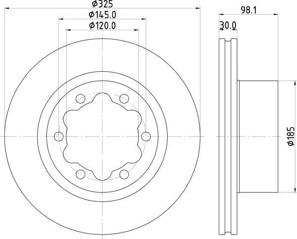 Mintex Brake Discs Rear Vented Set Of 2 MDC2883C 325mm - image 4