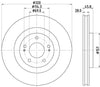 Mintex Brake Discs Front Vented Set Of 2 MDC2890C 320mm thumbnail