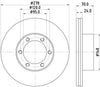 Mintex Brake Discs Front Vented Set Of 2 MDC290 278mm thumbnail