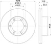 Mintex Brake Discs Front Vented Set Of 2 MDC290 278mm thumbnail