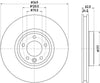 Mintex Brake Discs Front Vented Set Of 2 MDC2902C 349mm thumbnail