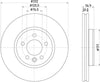 Mintex Brake Discs Front Vented Set Of 2 MDC2903C 332mm thumbnail
