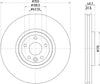 Mintex Brake Discs Front Vented Set Of 2 MDC2907C 350mm thumbnail