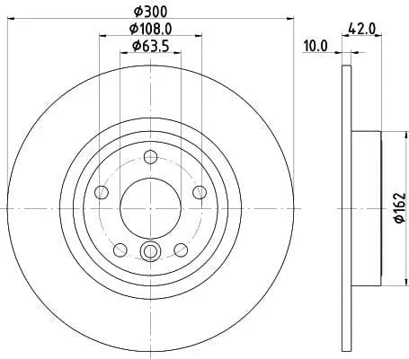 Mintex Brake Discs Rear Solid Set Of 2 MDC2911C 300mm - image 3