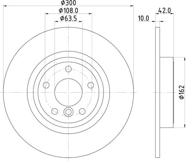 Mintex Brake Discs Rear Solid Set Of 2 MDC2911C 300mm - image 4