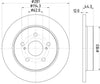 Mintex Brake Discs Rear Solid Set Of 2 MDC2912C 281mm thumbnail