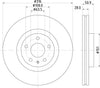 Mintex Brake Discs Front Vented Set Of 2 MDC2914C 316mm thumbnail